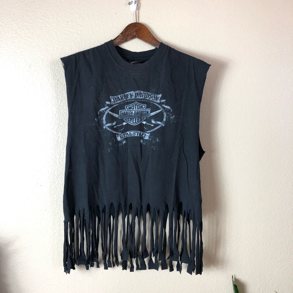 Harley Davidson Colorado Durango Distressed Women’s Top Sleeveless Shirt Black